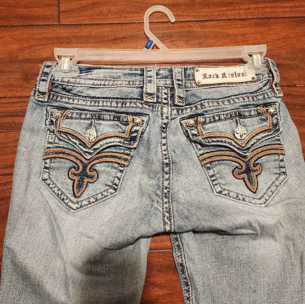 Rock Revival Light Blue Straight Leg Jeans